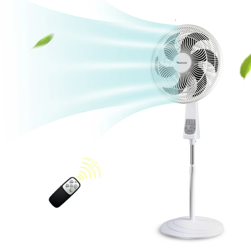 Energy efficiency plastic floor standing fan with remote control
