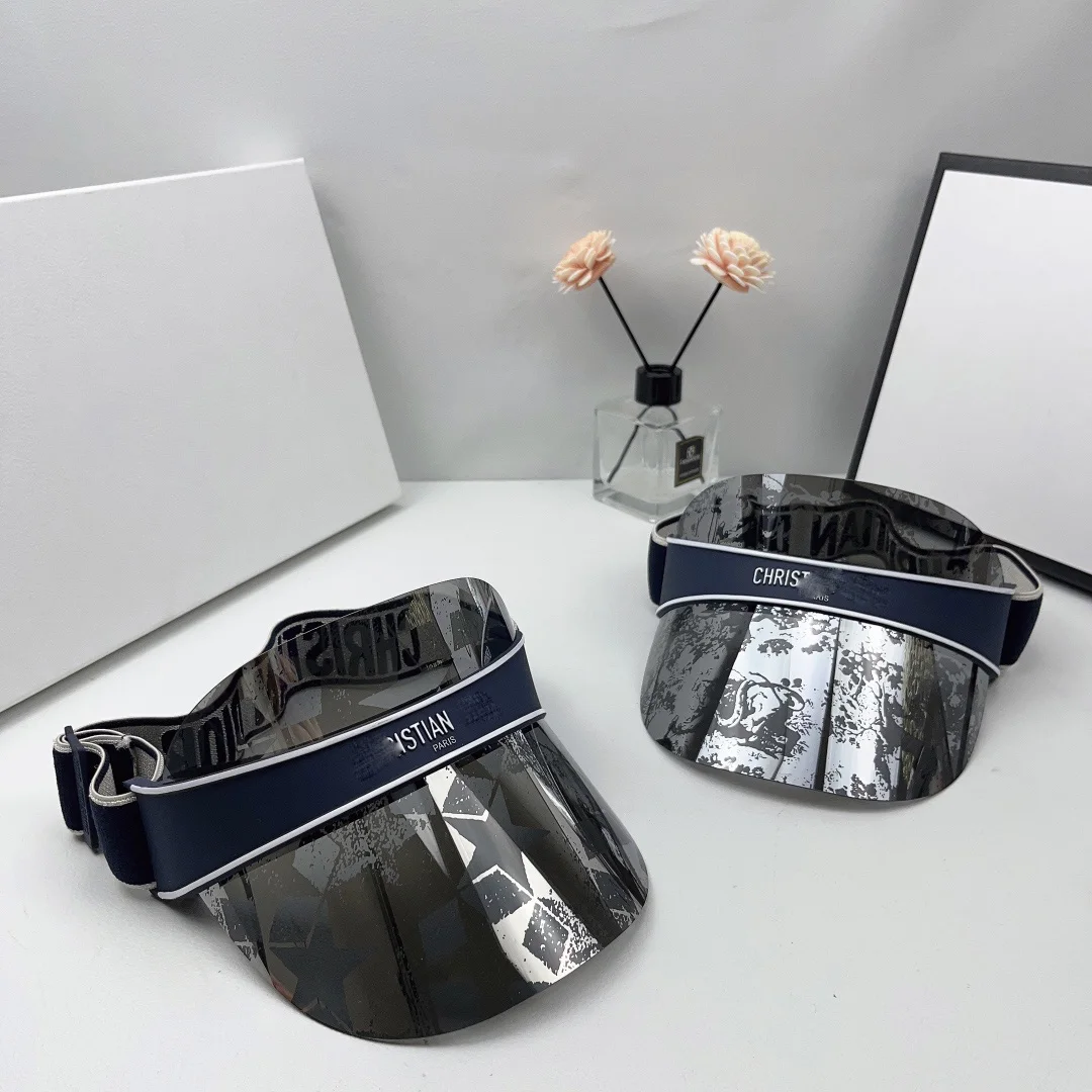 High quality designer DIO empty top Splicing PVC Cap outdoor Beach topless Sunvisor Hat