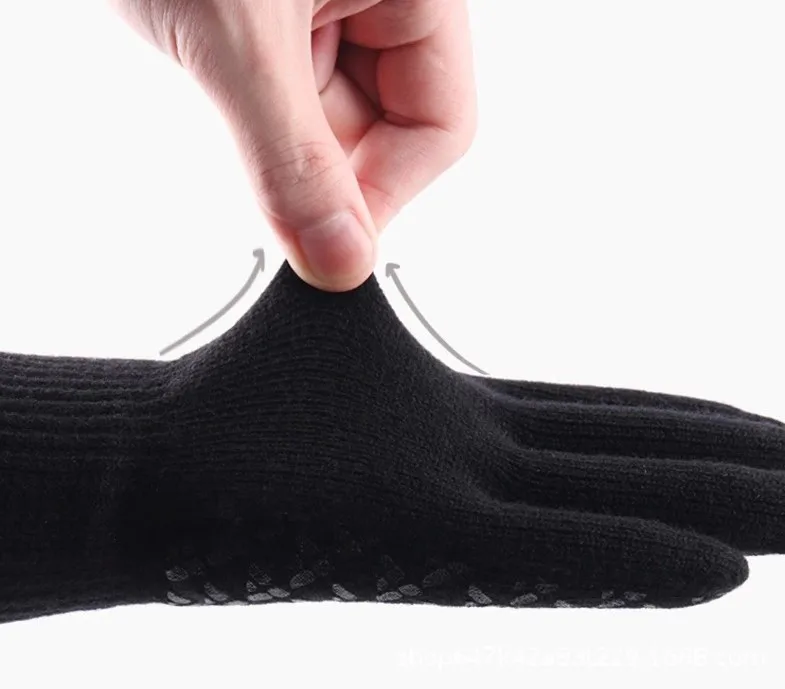 Wholesale Knit Gloves Touchscreen Warm Thermal Soft Elastic Cuff Fashion Outdoor Winter Anti-Slip Cycling Sports Gloves