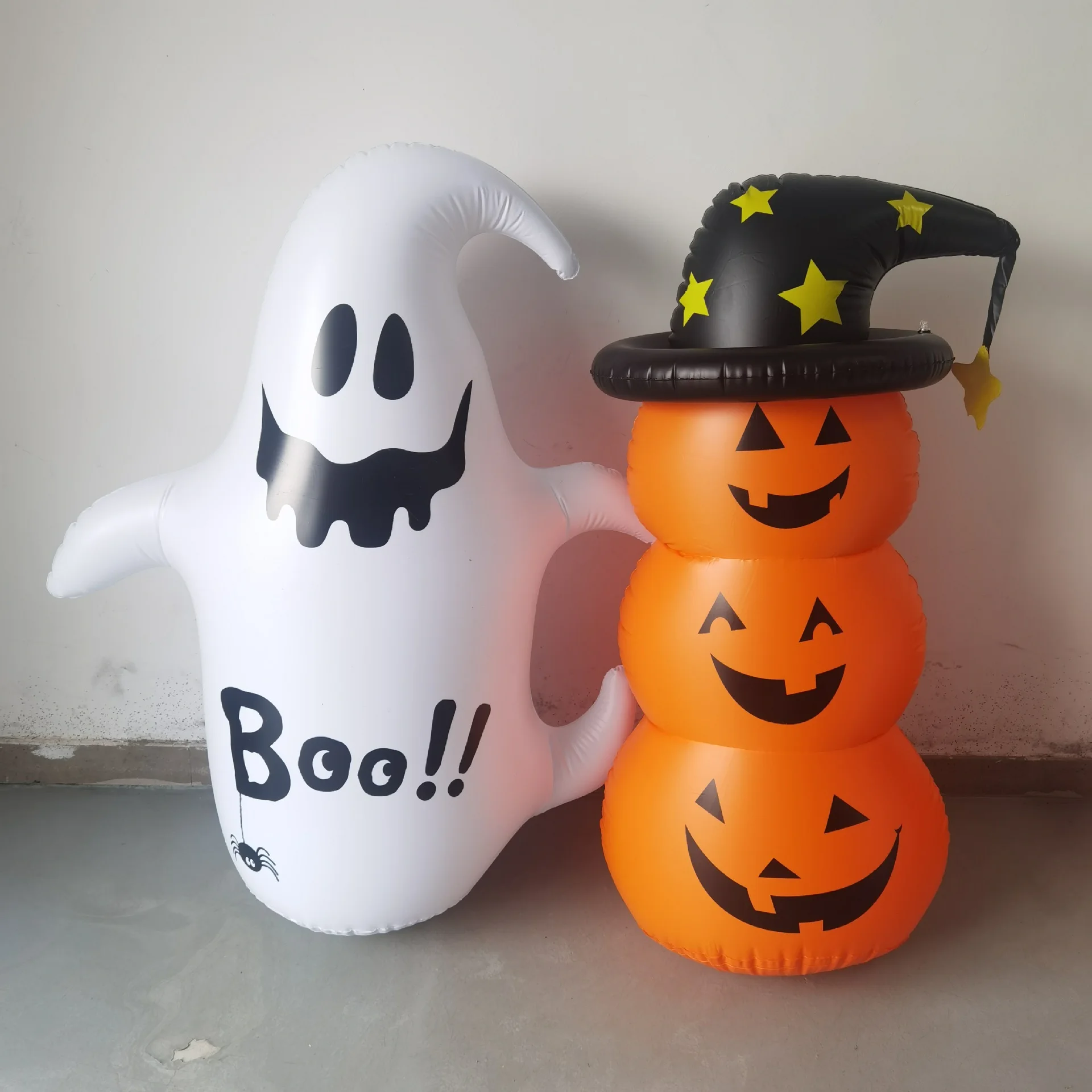 Inflatable Halloween Decorations Costume Props Inflated Pumpkin Alien Skeleton Ghost for Party Garden Outdoor Ornaments