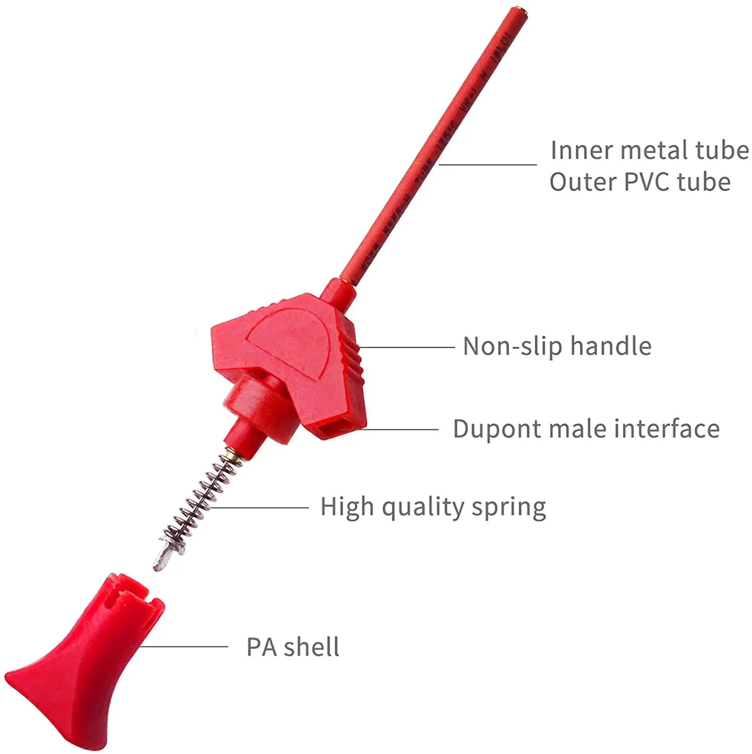 Cleqee P1512D Mini SMD IC Test Hook Test Leads Kit Mini Grabber Silicone Jumper Wire 26AWG Dupont Cables for Logic Analyzer