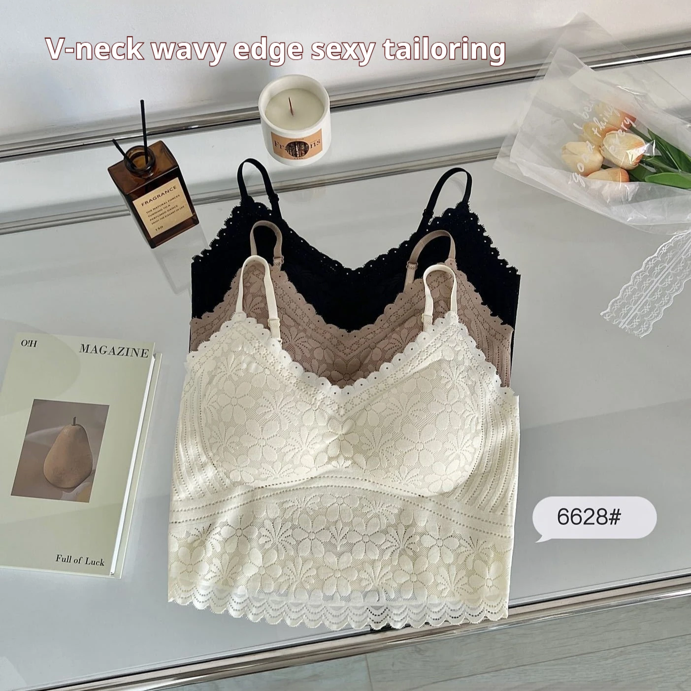 High Quality one-piece Camis New beautiful vest woman beauty back deputy breast vest Wireless wrap chest lace Traceless tube top