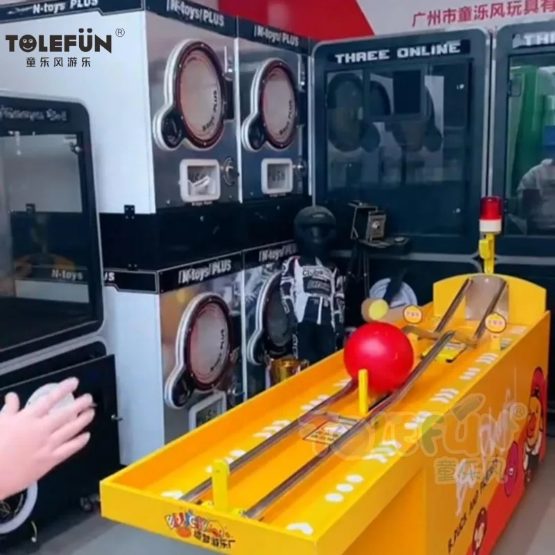 Tolefun Funfair Outdoor Challenge Bowling Ball Arcade Games Bowling Machine Skill Roller Bowler Carnival Game Table For Sale