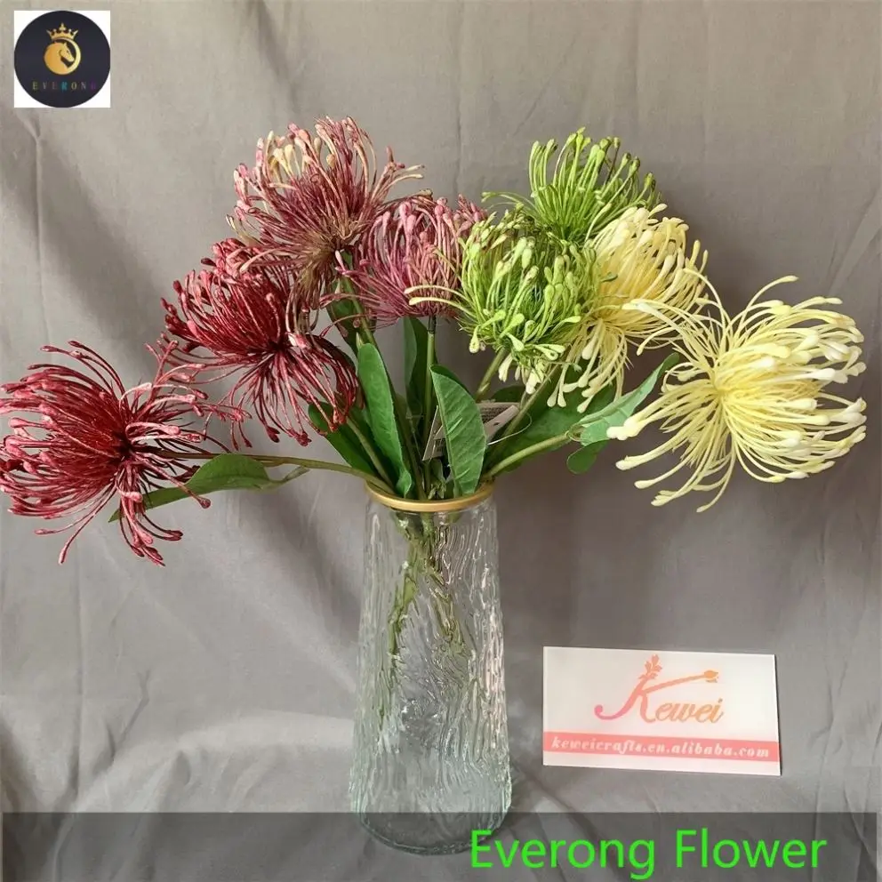 A-607 Multi Color Chrysanthemum Home Decoration Flower Plastic Orange Chrysanthemum
