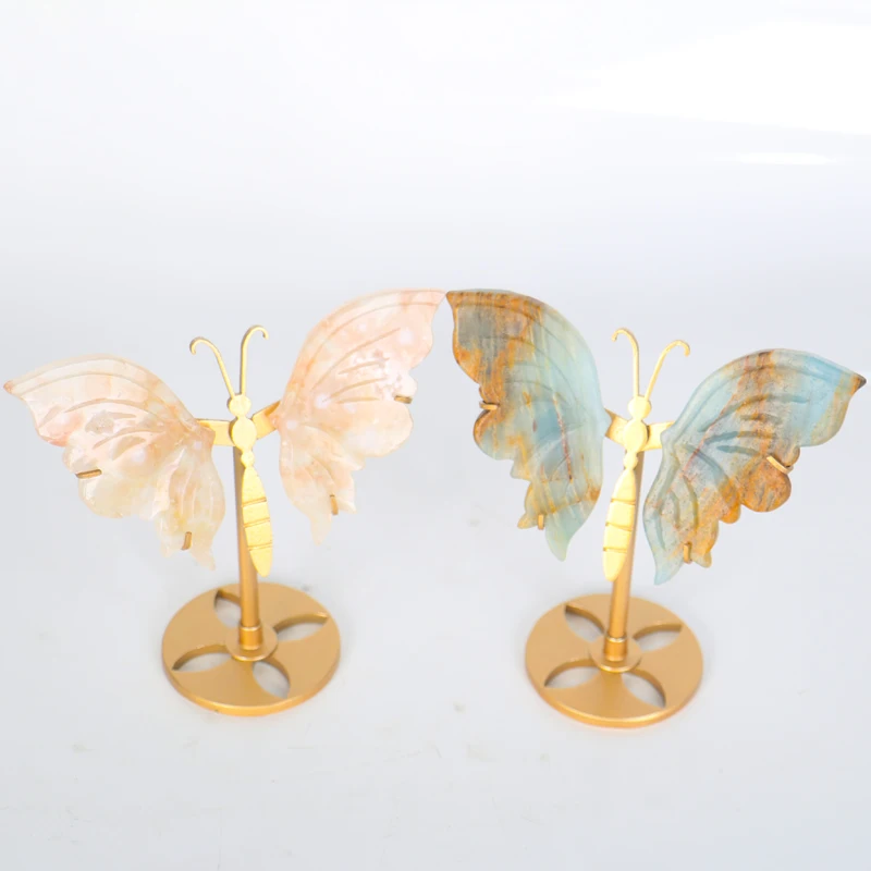Wholesale High Quality Crystal Carving Butterfly Wings shape Carving for Decoration