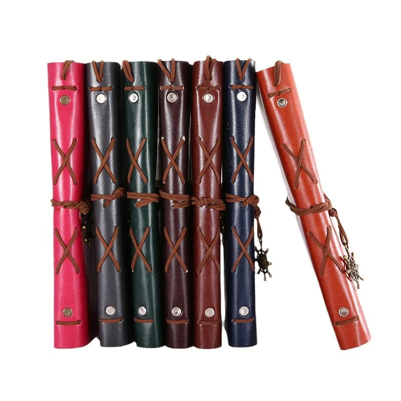 Креативный пиратский ремешок в стиле ретро мягкие кожаные ноутбуки пользовательские 100 листы печать навигация дневник с вкладными листами