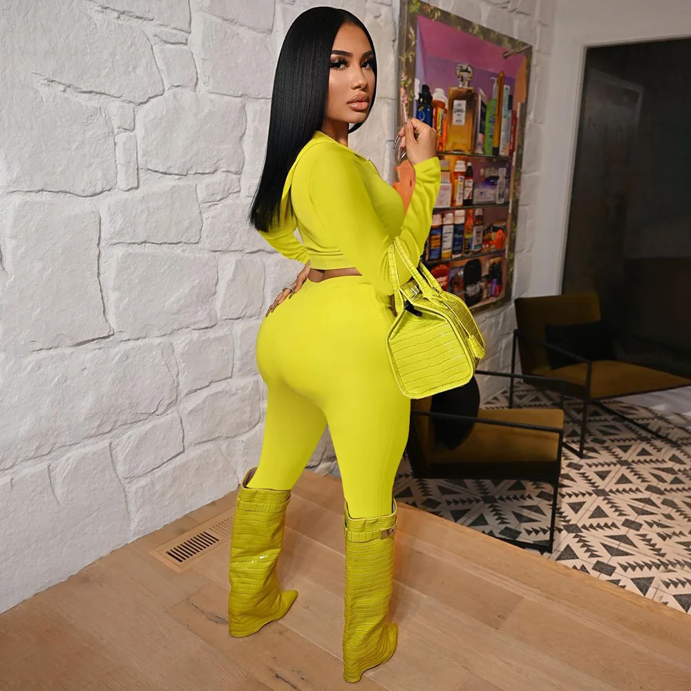 CH70-1 осенняя одежда укороченный Топ Леггинсы для женщин по индивидуальному заказу спортивные штаны и толстовка с капюшоном и спортивные штаны комплект из двух предметов, комплект со штанами, зимние комплекты для женщин