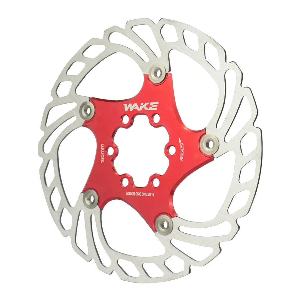 Floating Heat Dissipation 160mm Mountain Bicycle Disc Brake Disc with 6 Bolts MTB Road Bike Brake Disc WAKE Bicycle Brake Rotor