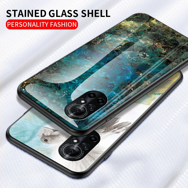 Waterproof Anti-fall Shockproof Phone Case for Huawei Nova 8/8 Pro Marble pattern OC010