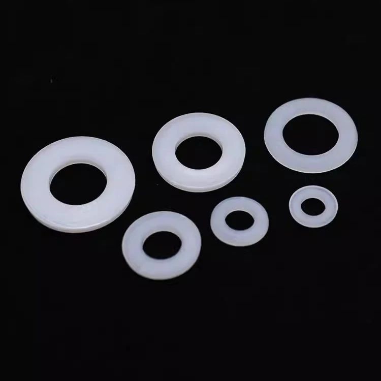 Thick Plastic For Roofing Nails Nylon M6M8 Clear Flat High Heat Resistant nylon washer Round Delrin Washer Rubber Insulation Pom