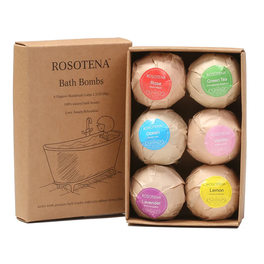 Best selling Premium  packaging plastic Private Label Wholesales Organic Bath Fizzer bath bombs gift set supplies
