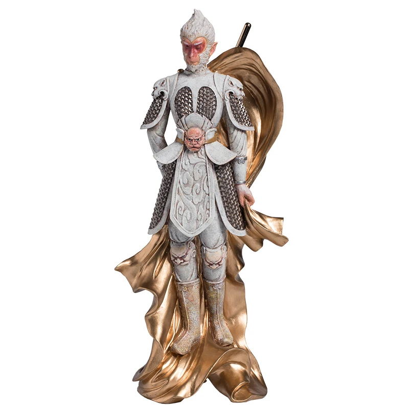 Dragon Ball White Hand Carving resin Sun Wukong Animal Monkey King For tabletop Decor