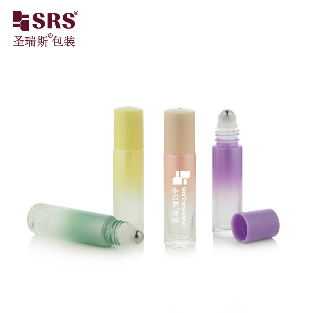 Factory Direct Wholesale High Quality Essential Oil Perfume Colorful 10ml Roll On Glass Bottle
