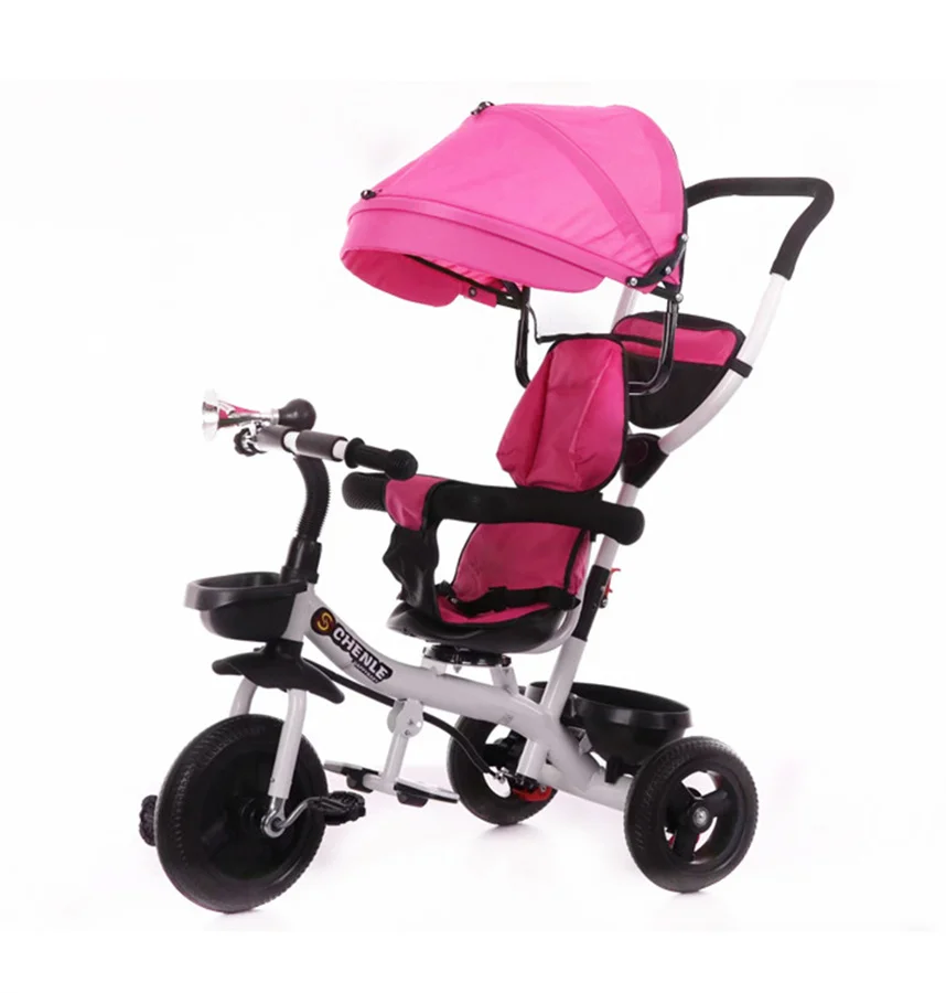 china new model cheap  factory 3 wheels 4 in 1 kids tricycle metal tricycle