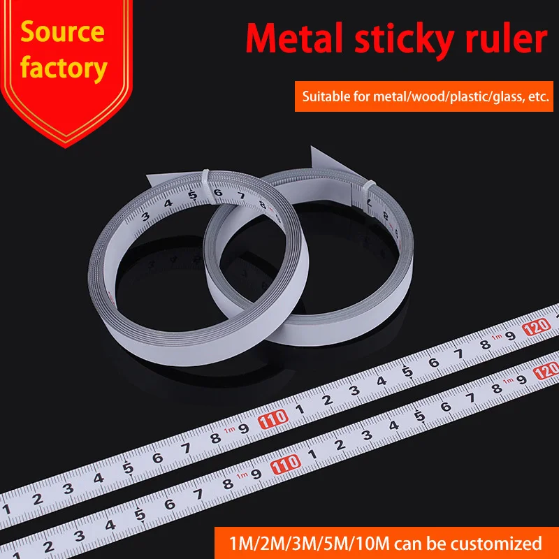 Adhesive Scale Sticky Ruler Medium Centimetre Steel Ruler Adhesive Ruler Strips Flat tape