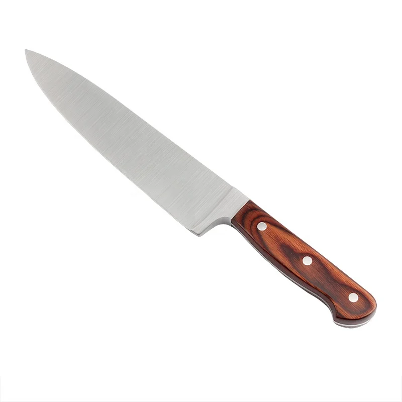 High Quality 8 Inch Stainless Steel Custom Kitchen Chef Knife With Wooden Handle