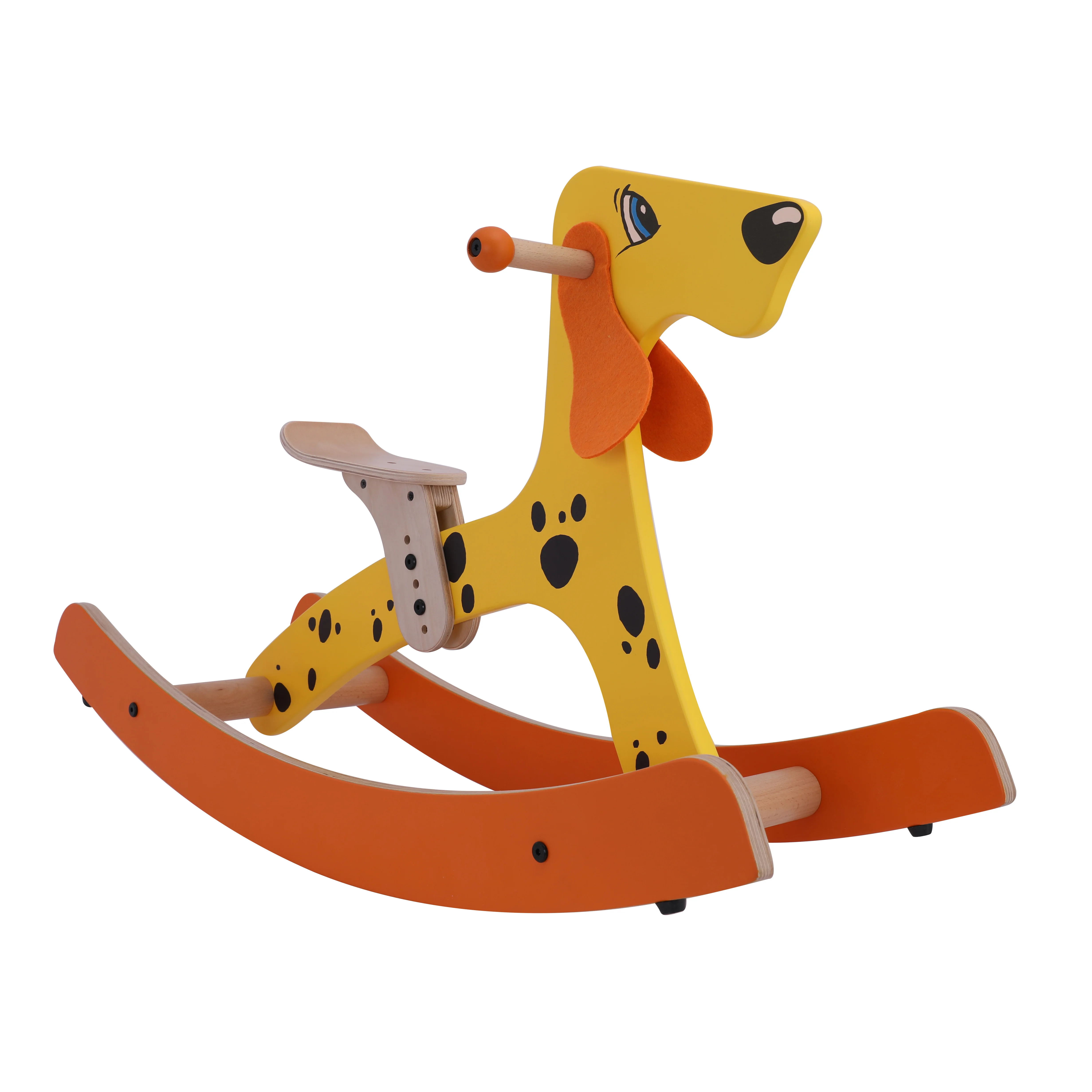 Custom Logo Wooden Rocking Horse For Sale 2 Years Old Kids Wooden Rocking Horse