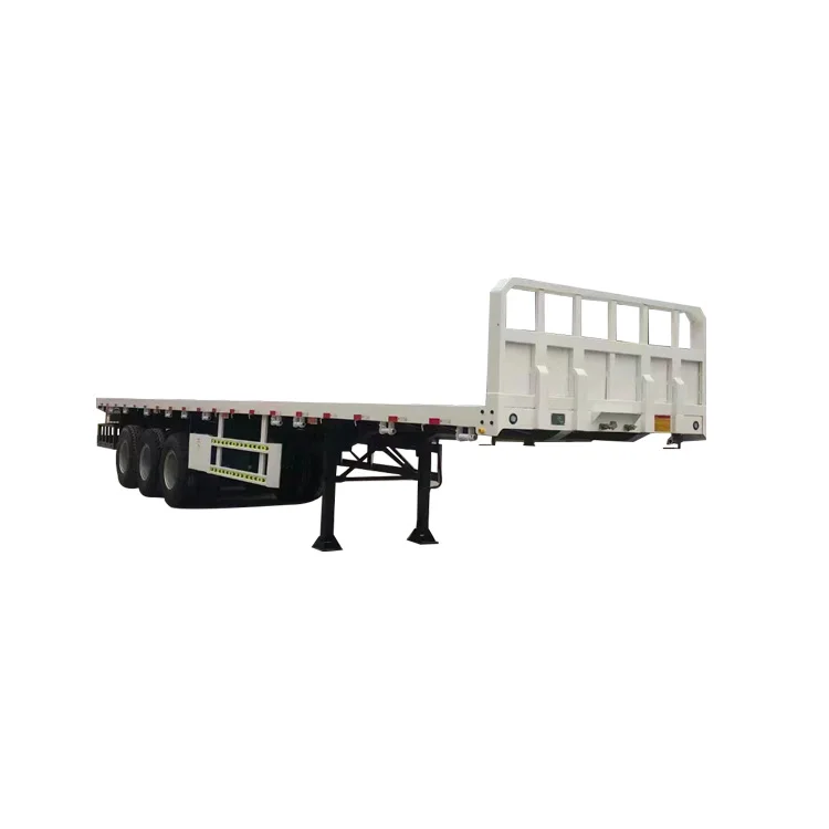 Best Selling 40ft Flatbed Trailer 3 Axles Container Transport Flat Deck Flatbed Logistics Trailer