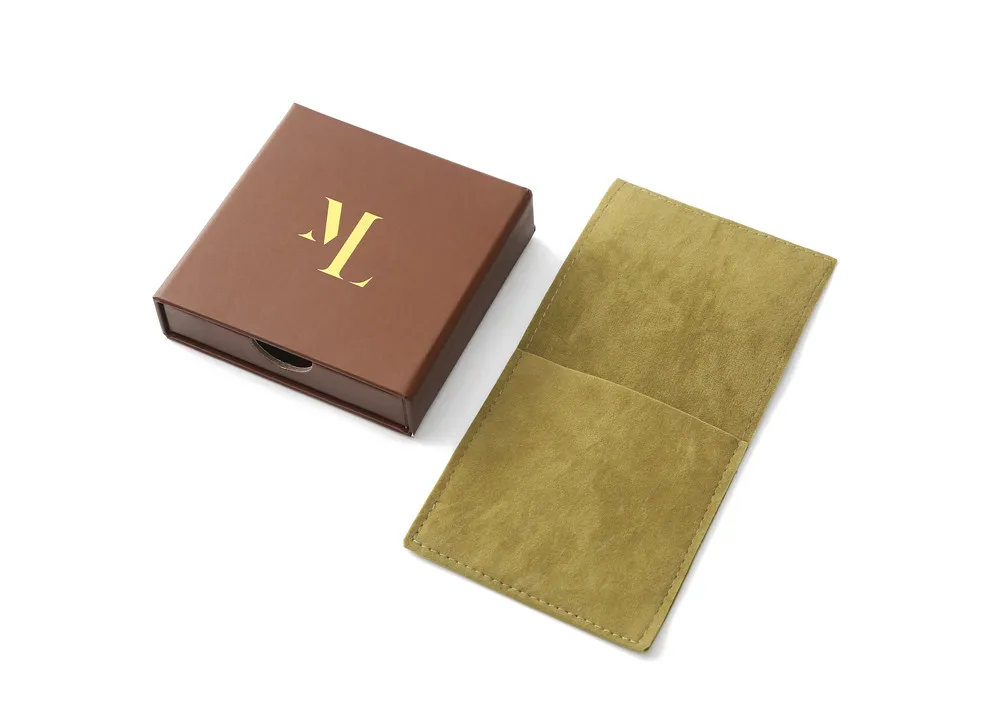 
Cheap Custom Slide Fashion Sliding Draw Box With Jewelry Pouch With Logo 