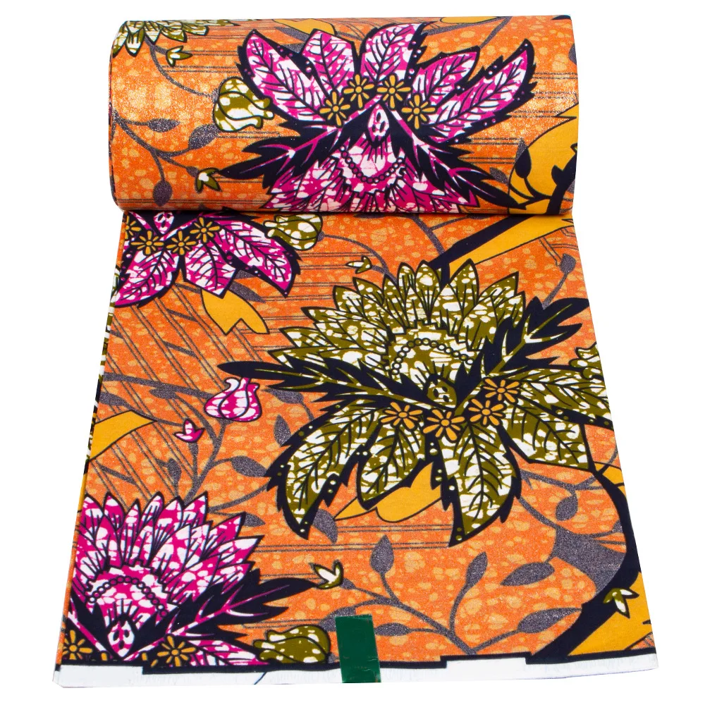 100% Cotton Africa Ankara Wax Printed Batik Kente Fabric Guaranteed Real Wax Fabric For Party Dress Sewing
