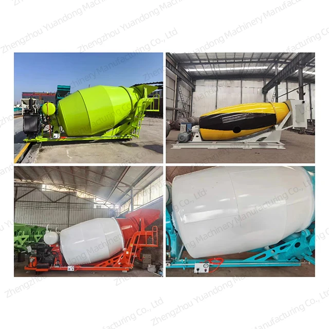 Diesel Engine Concrete Cement Mixer Tank Machine 1.5 Ton Small Concrete Mixing Tank