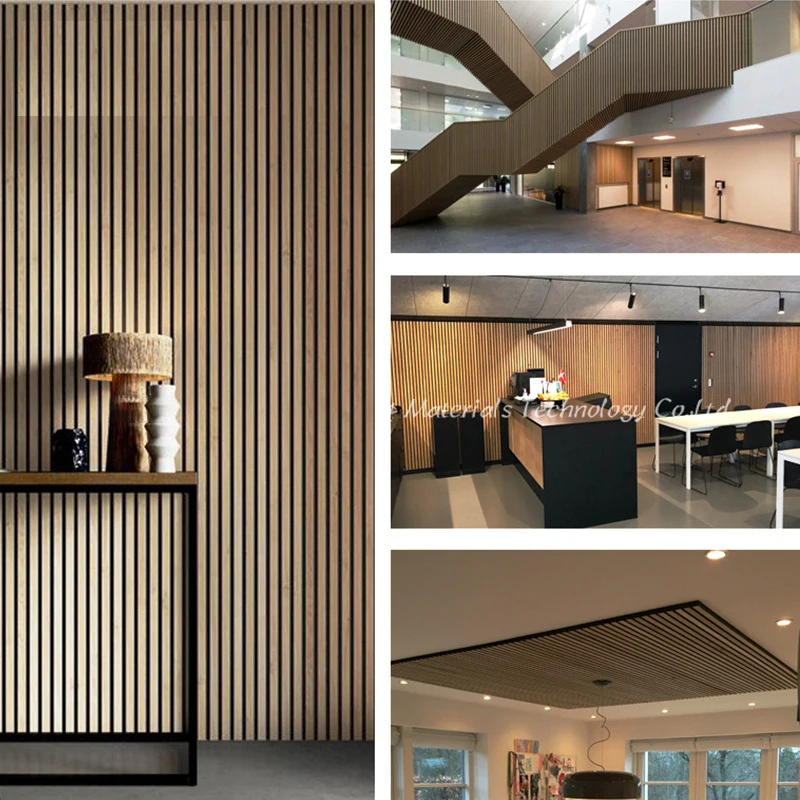 High Quality Polyester Board Wood Sound Absorbing Panel Fireproof Moistureproof Soundproof Wall Wooden Wall Panel Decoration