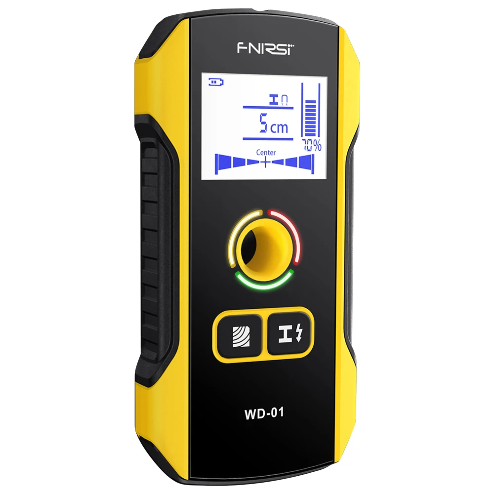 Detectable Material Wood AC Wire Metal Studs Joist Pipe 6-in-1 Wall Detector Scanner Finder with LED Indicator and Mark Hole