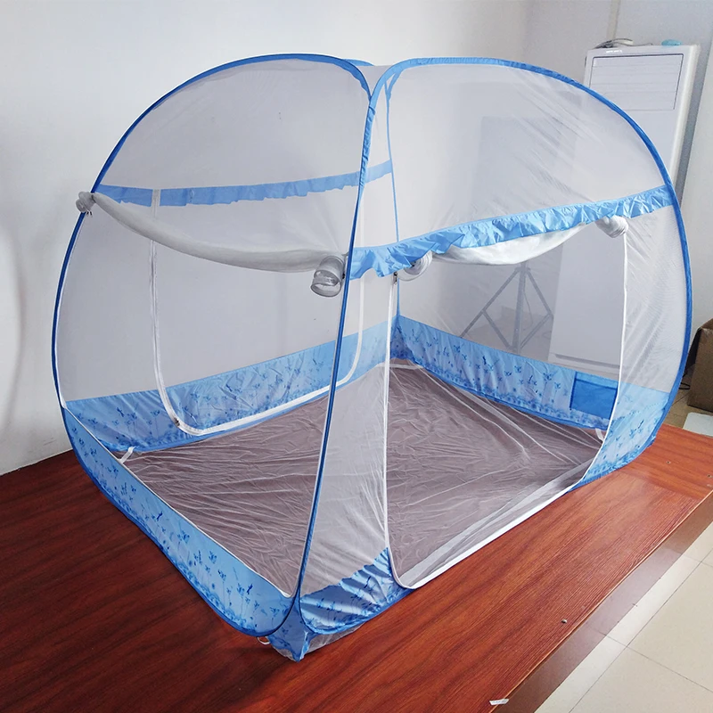 Wholesale Polyester Pop up Net Tent Double Bed 3 Doors Foldable Portable Easy Install Family Bedroom Mosquito Net