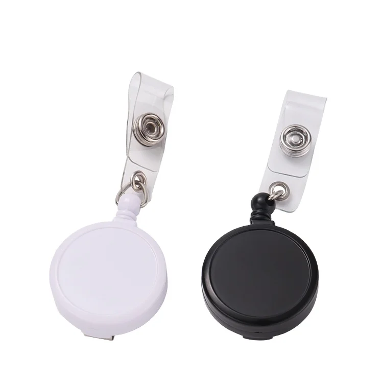 Sublimation Photo Retractable Plastic Badge Holder Reel Clip Holder