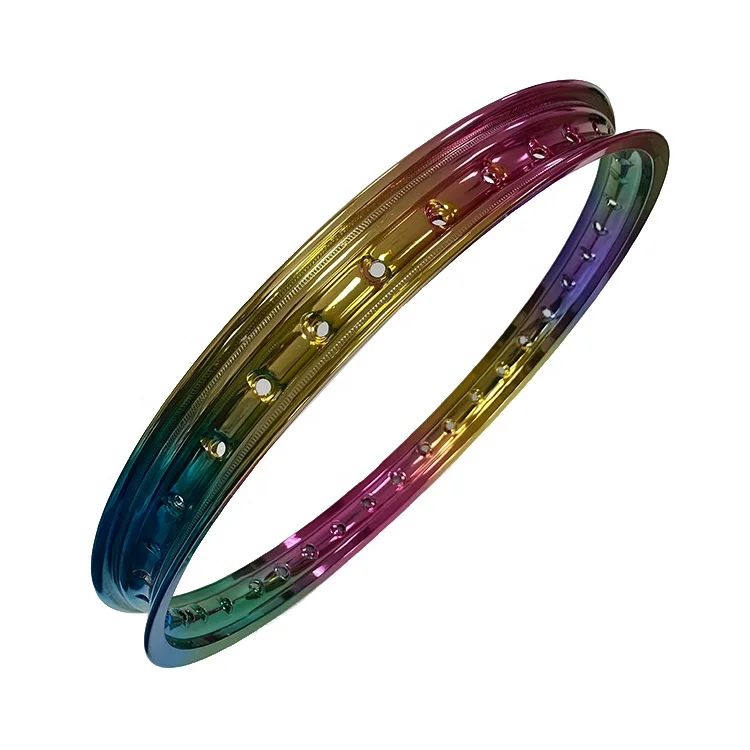 Rainbow color 14 16 17 18 inch Aluminum Alloy rim set for Motorcycle wheel rims