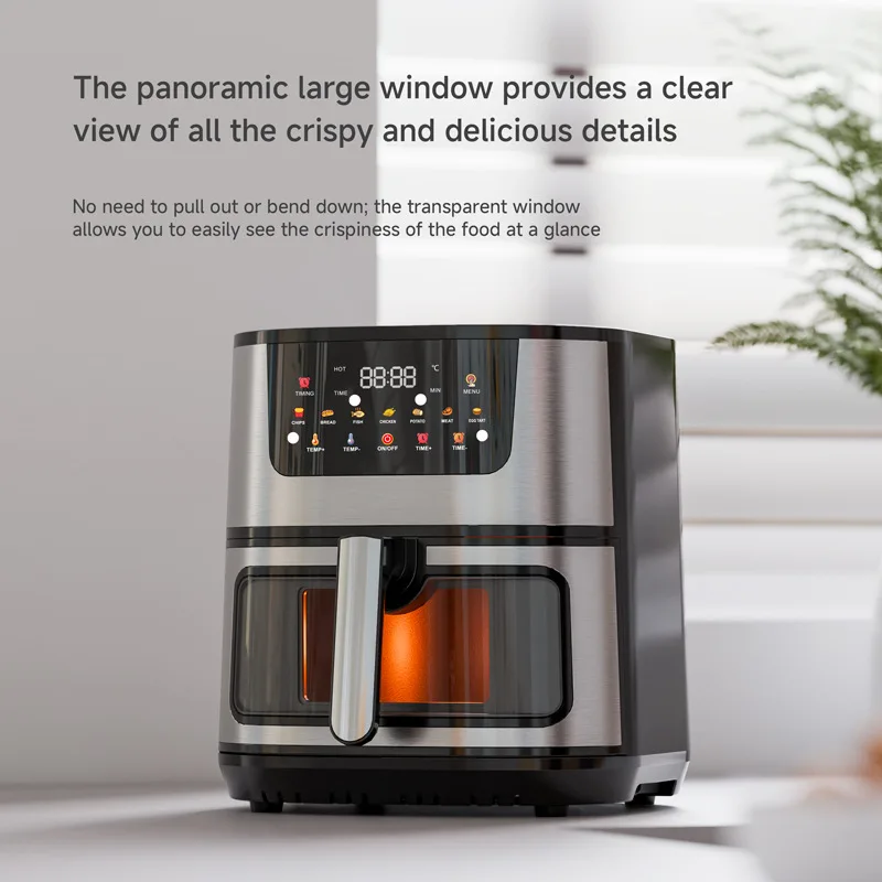 New Design 2025 Commercial Large Air Flyer Fryer Electric Digital Multipurpose  8 Liters 10 12  15 8 Liters Air Fryer Oven