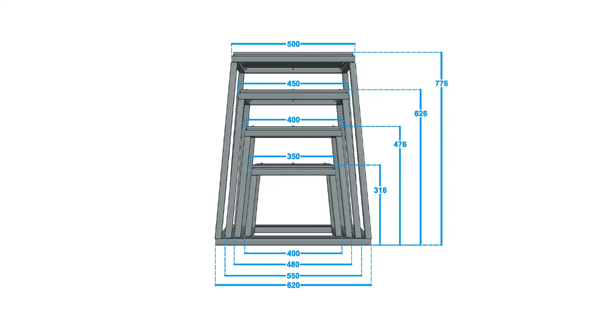 EAKO Factory Wholesale Gym Equipment Speed Training Plyometric Platform Jump Exercise Adjustable Steel Plyo Box Set