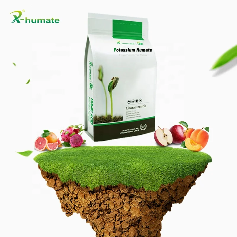 Humic Manufacturer Organic Humic Acid 95% Potassium Humate Crystal