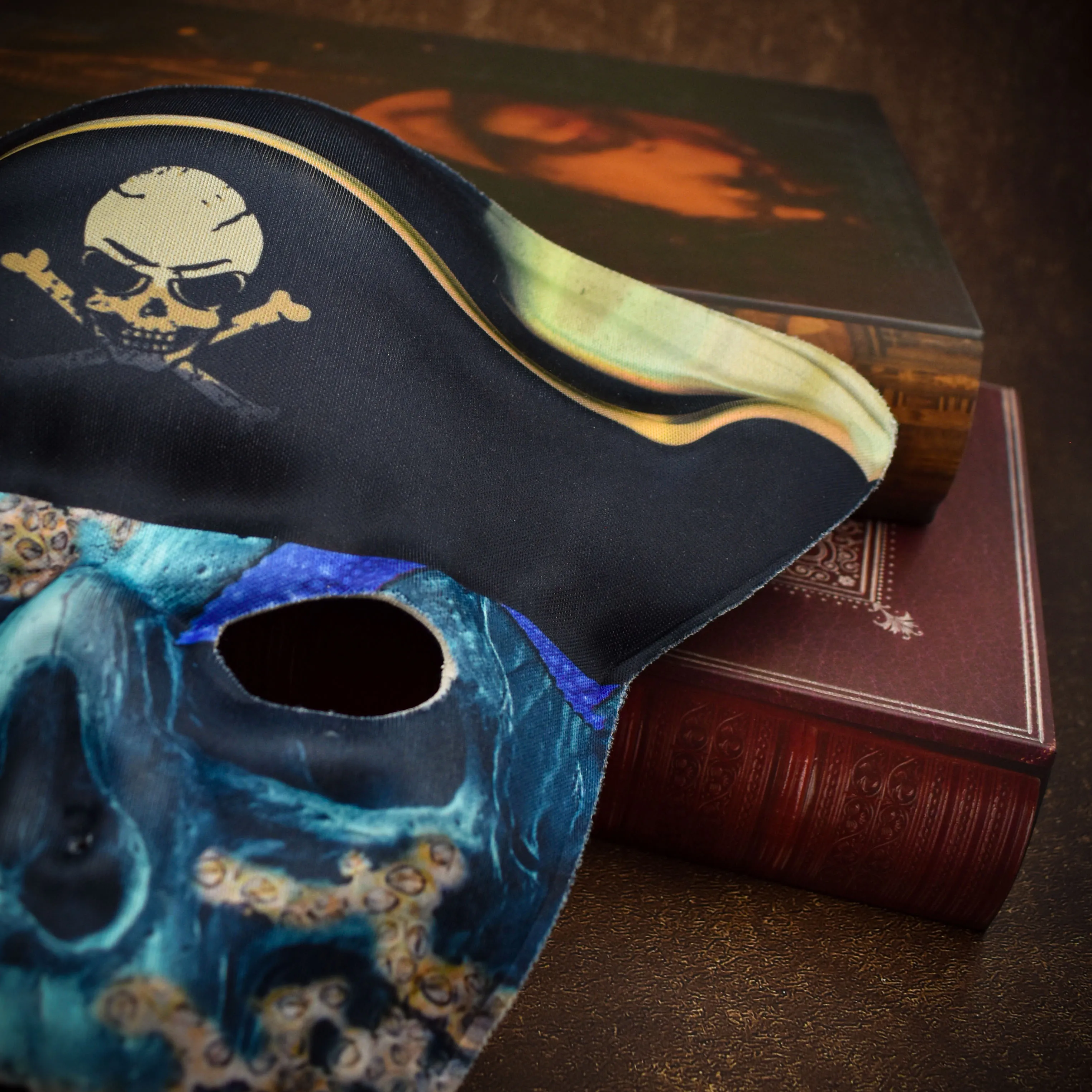 Custom Halloween Pirate Horror Green Party Mask Carnival Masquerade Dance Cosplay Props