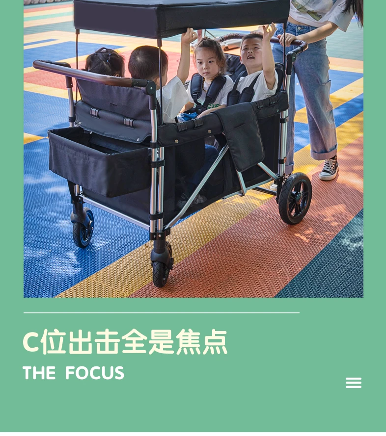 4 Seats trolleys carts foldable kids stroller wagon bicycle/portable folding cheap baby wagon stroller for sale 5