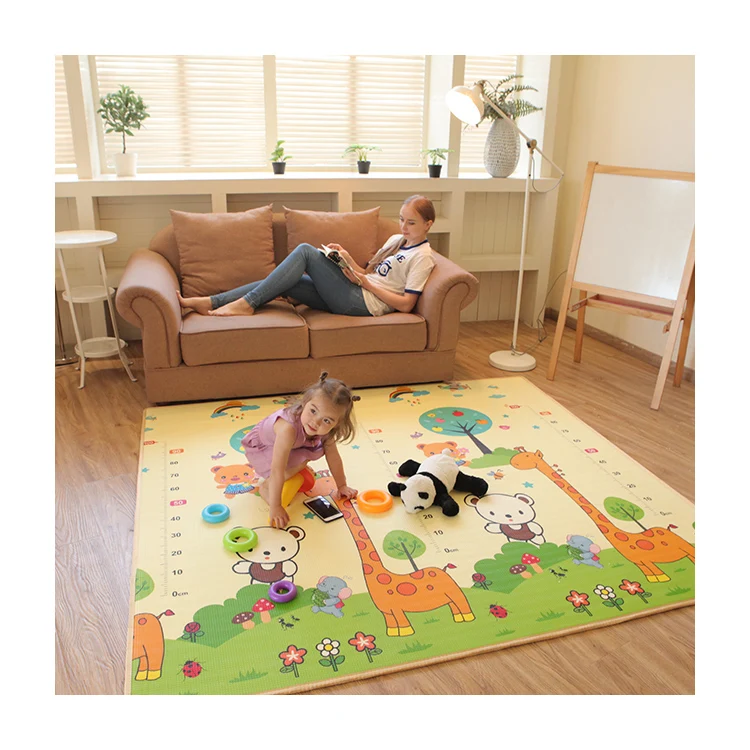 Дешевый Безопасный детский игровой коврик XPE, коврик для ползания для детей