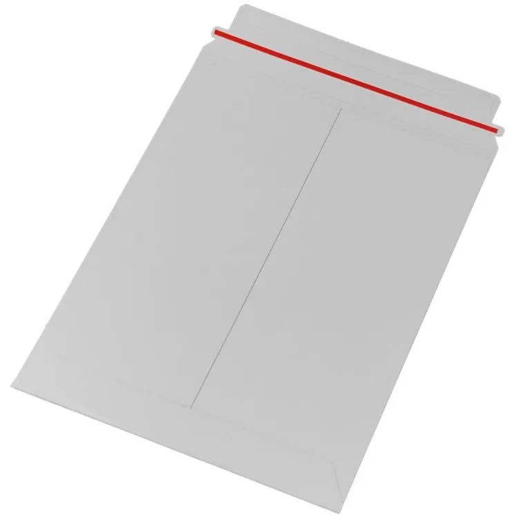 Custom Printing Self Adhesive Rigid Cardboard Envelope Document Mailers Envelopes For Express Delivery