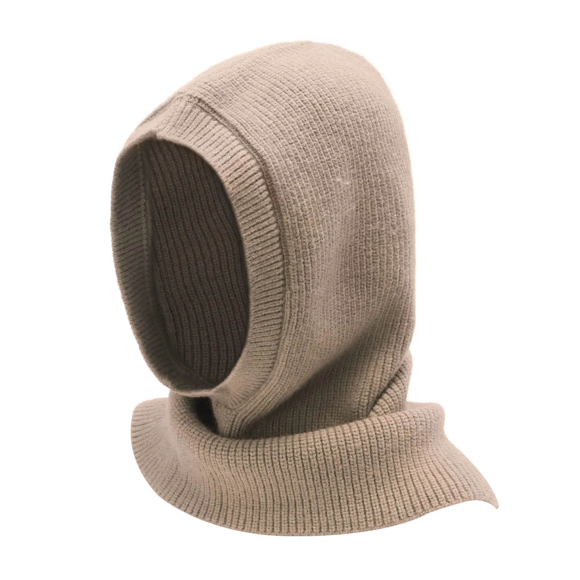 Winter Knitted Hat Windproof Hooded Scarf 1 hole head cover  Balaclava Beanie hat and scarf 2 in 1