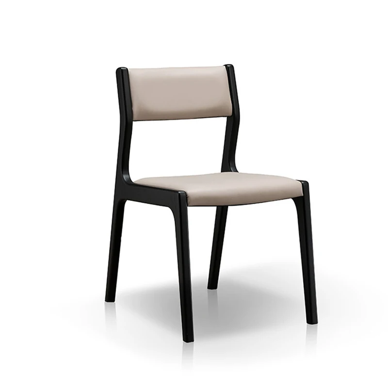 Professional chair furniture manufacturer durable wood dinning chair for restaurant nordic modern pu white leather dining chairs