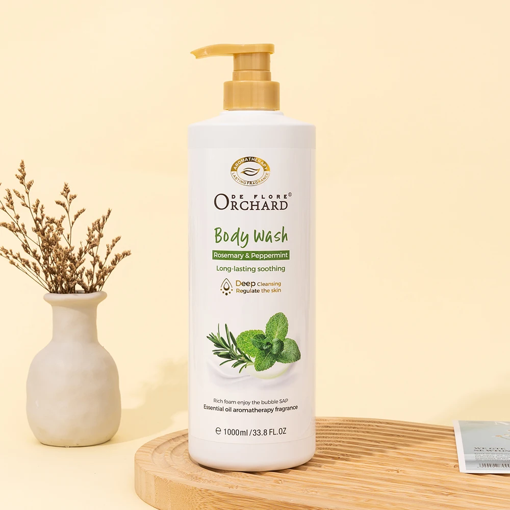 Customization OEM ODM Korean Organic Body Purifying Pores Scented Shower Gel 1000ml