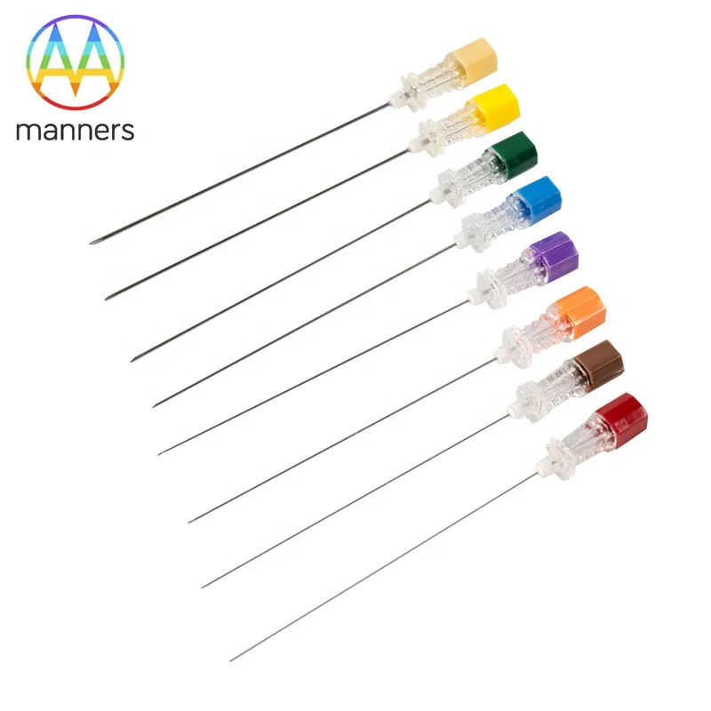 Disposable Sterile Medical CE Certified 90MM Stainless Steel 21G Spinal Needles Spinal Anesthesia Needles