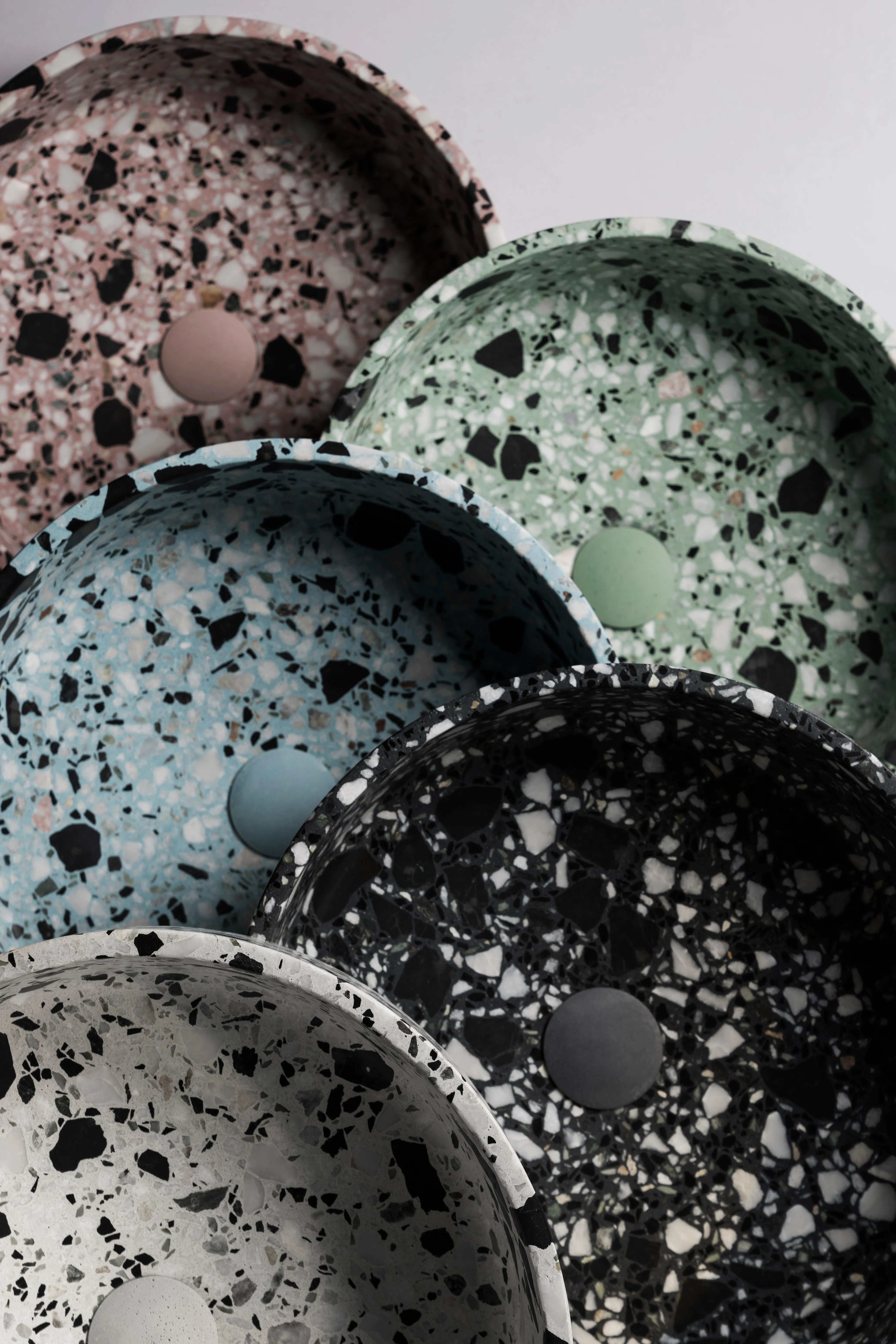 Bentu HUI round lavabo bathroom terrazzo luxury wash basins and sinks hotel project freestanding