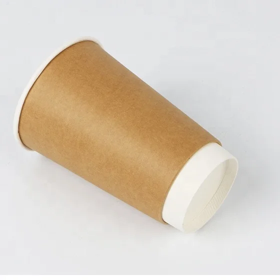 disposable double wall paper cup wholesale 8oz insulated paper cup  compostable double wall paper coffee cups