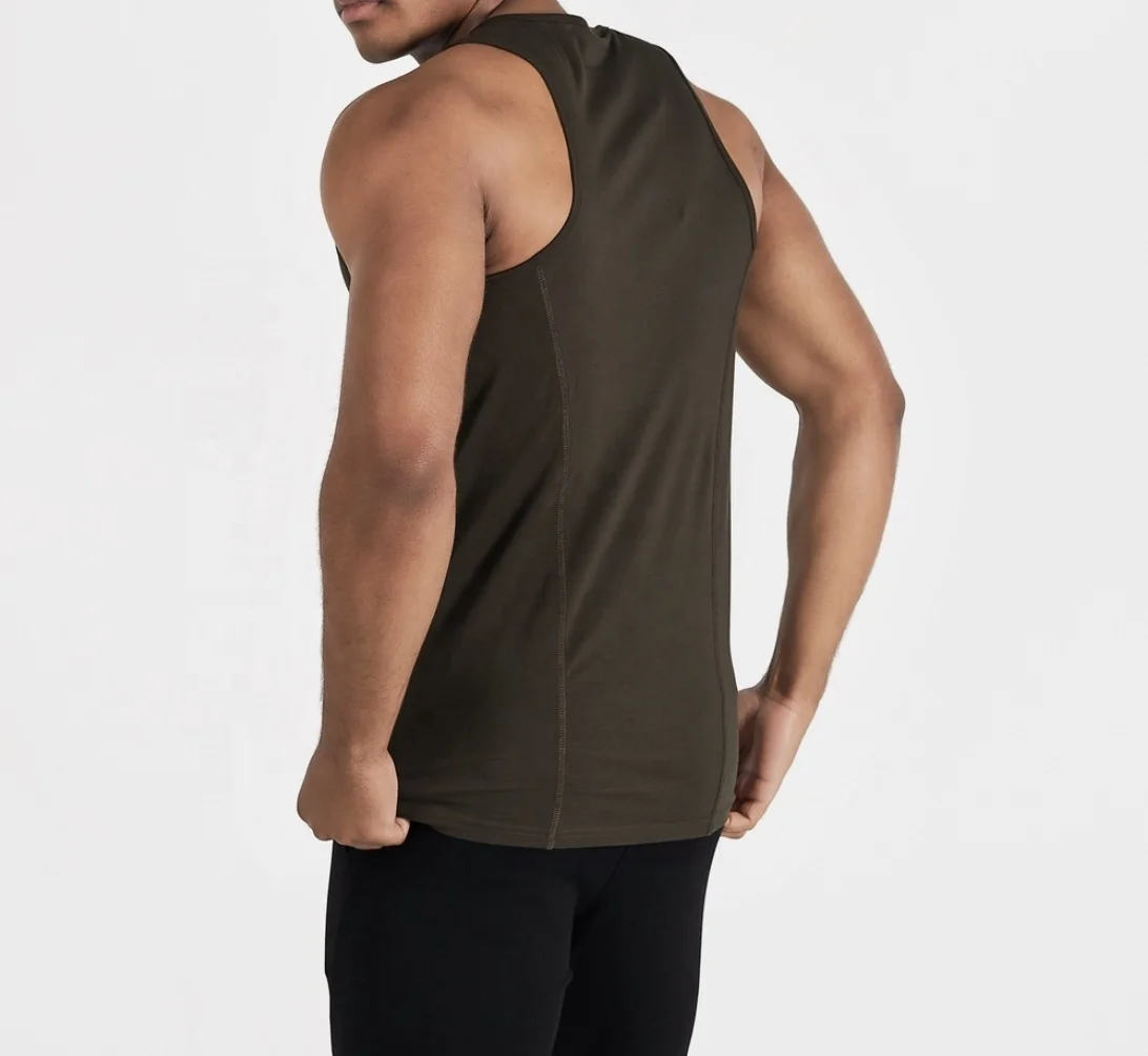 Wholesale Custom logo Cotton Moisture Wicking Muscle Athletic Shirts Sleeveless Fitness Wear Workout Men Gym Tank Top For Men