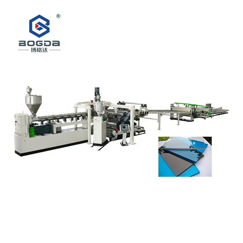 BOGDA Acrylic PC PMMA Sheet Board Extrusion Line For Public Facilities Decoration