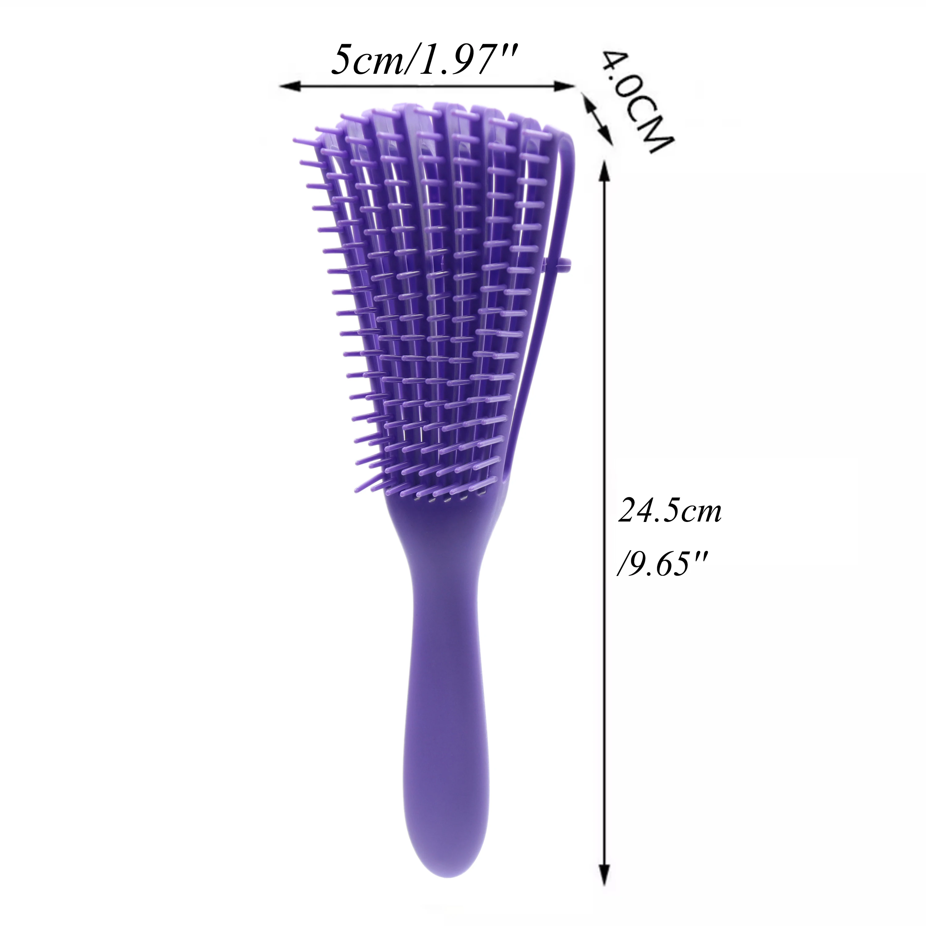 High Quality Women Professional Eight Row Detangling Hair Brush For Kinky Wavy Curly