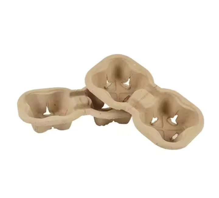 Экологичный одноразовый держатель для стаканчиков из бамбукового волокна съемный прямоугольный набор вечеринок отелей ресторанов