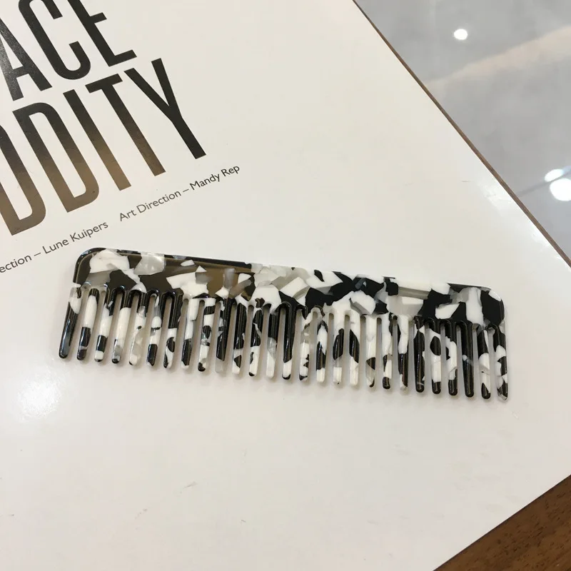 large size cellulose acetate comb luxury hair comb acetate acrylic comb hair accessories