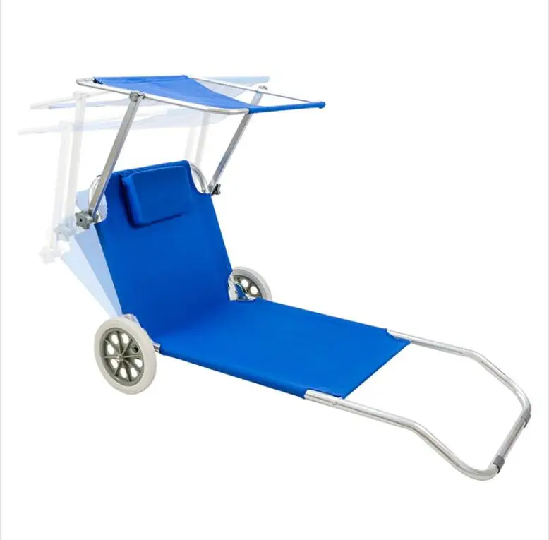 Оптовая продажа, металлическая складная тележка для отдыха, Пляжная тележка, кресло с колесами