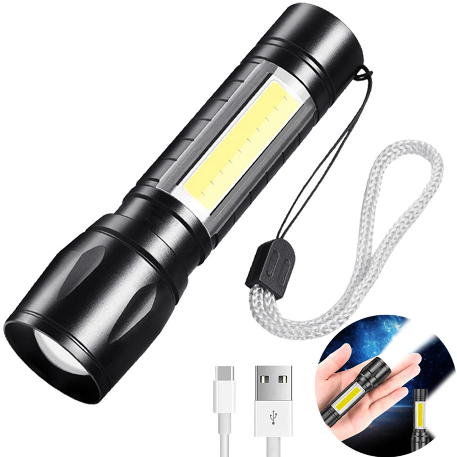 Мини-фонарик с USB-зарядкой